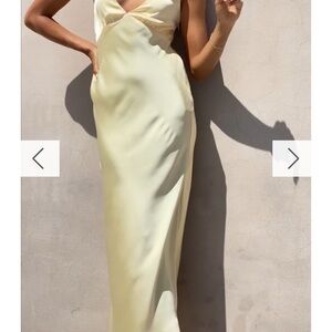 Elegant Butter Yellow Maxi Dress